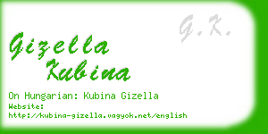 gizella kubina business card